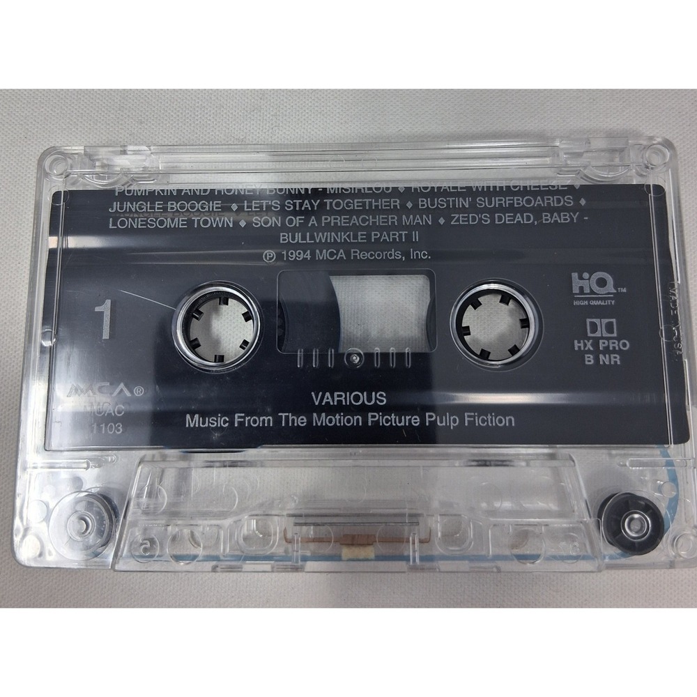 Pulp Fiction Soundtrack Cassette Tape 1994 MCA MCAC-11103 Quentin Tarantino Film - Picture 5 of 7
